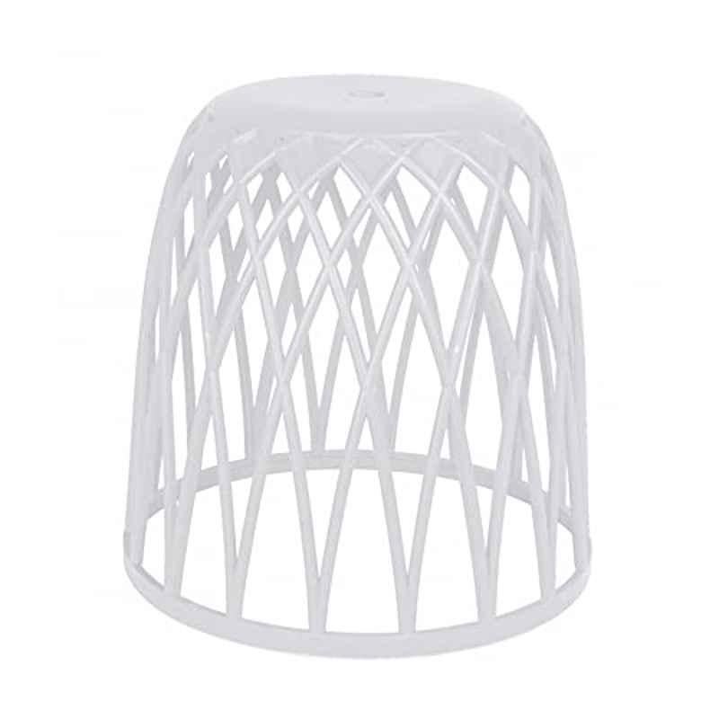Wenko Plastic White Omio Bathroom Stool, WK22925