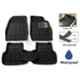 Love4ride 4 Pcs 3D Black Car Floor Mat Set for Ford Figo