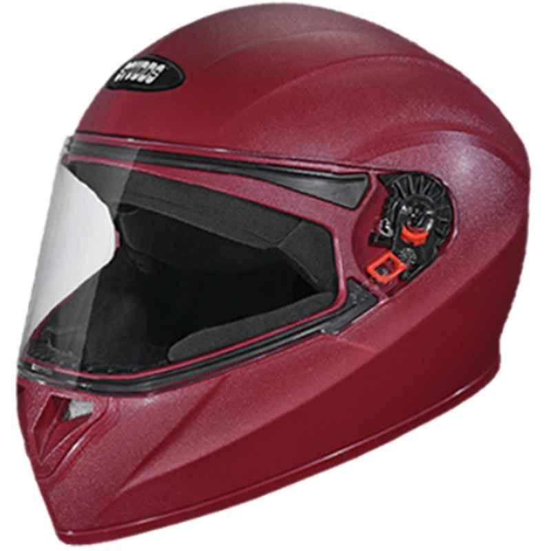 Studds Crest Maroon Full Face Motorcycle Helmet, Size: XL