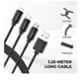 Ambrane Trio-11 3 in 1 2.1A Black Fast Charging Braided Cable