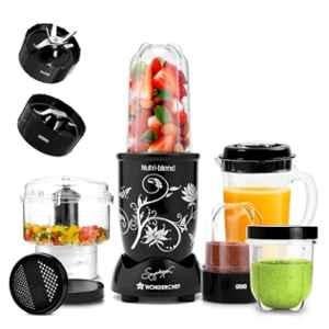 Wonderchef Nutri Blend 500W Black Juicer Mixer Grinder with 4 Jars & 2 Years Warranty, 63152745