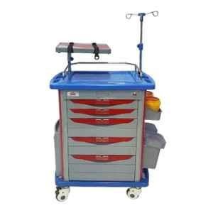 Desco 5 Drawers ABS Emergency Resuscitation Trolley, EMTR 201