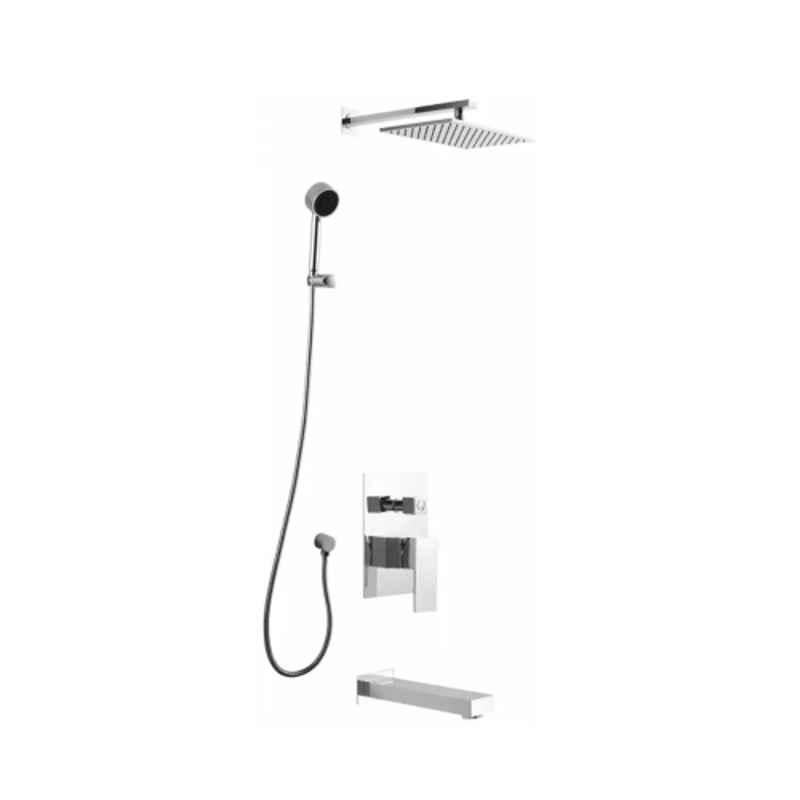 Milano Decent Over Head Shower, Brass Spout & Hand Shower, 140100100315