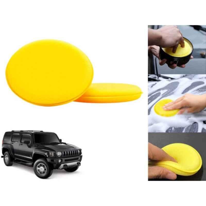 Auto Pearl Polyurethane Beige Washing & Waxing Polish Foam Sponge for Hummer H3 (Pack of 2)