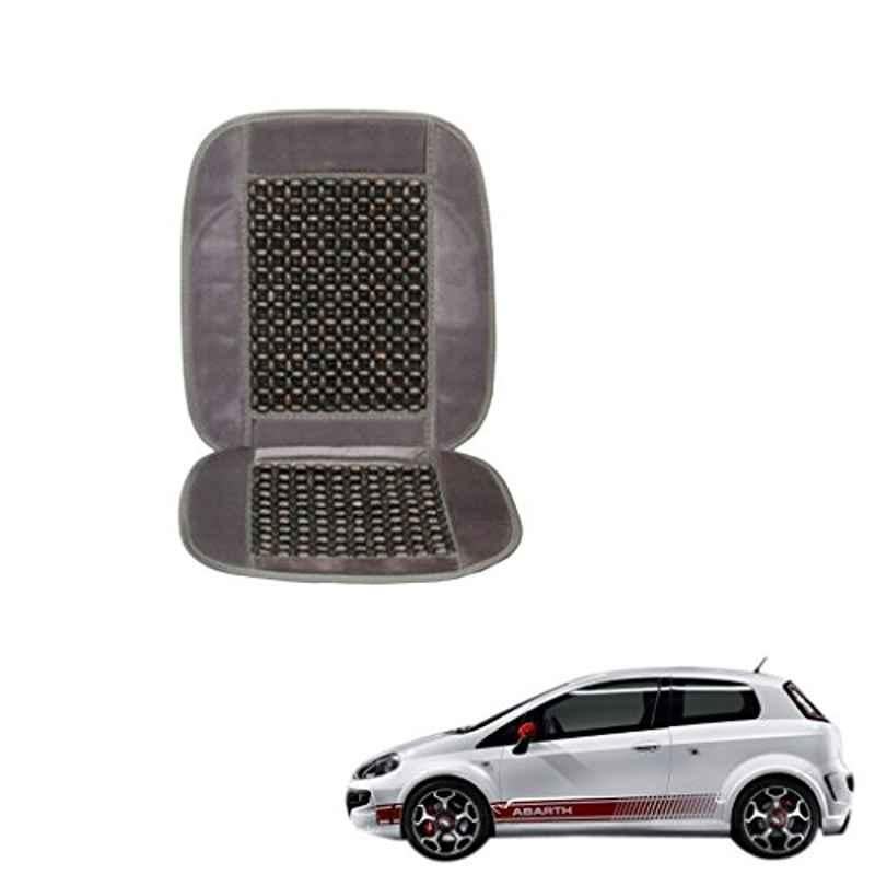 Kozdiko Wooden Beads Car Seat Cushion with Velvet Border for Fiat Abarth