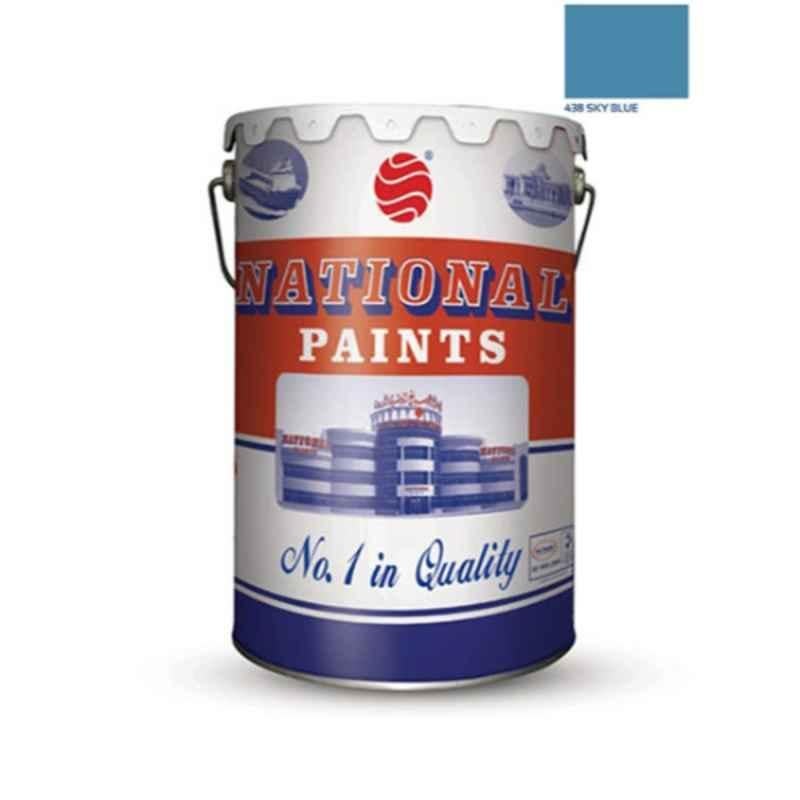 National Paints 3.6L Sky Blue Water Based Wall Paint, NP-438-3.6