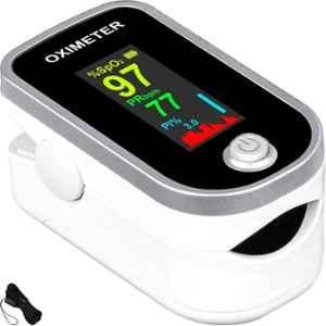 MCP 1.5V Black Finger Pulse Oximeter with Oxygen Saturation Monitor, LCD Display & 2 Pcs AAA Battery, OX201