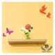 Kayra Decor 16x24 inch PVC Bird, Rose and Butterfly Wall Design Stencil, KHS387