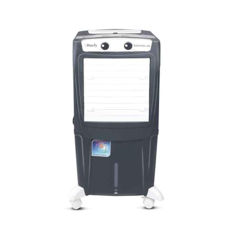 Burly Eazycool 45L 100W 45 Litre Polypropylene Grey Personal Air Cooler with Honeycomb Pad Cooling & 1 Year Warranty, BHAESAYCOOL45
