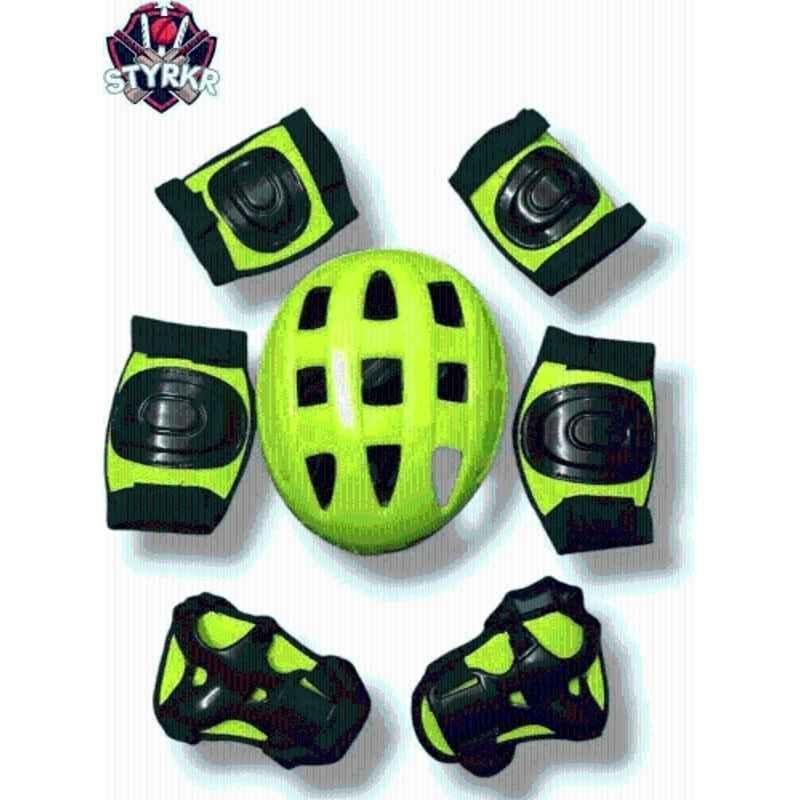STYRKR Plastic & EVA Foam Neon New Skating Kit for Kids (6-12 Years) | Cycling Safety set | Knee, Elbow, Skating Kit