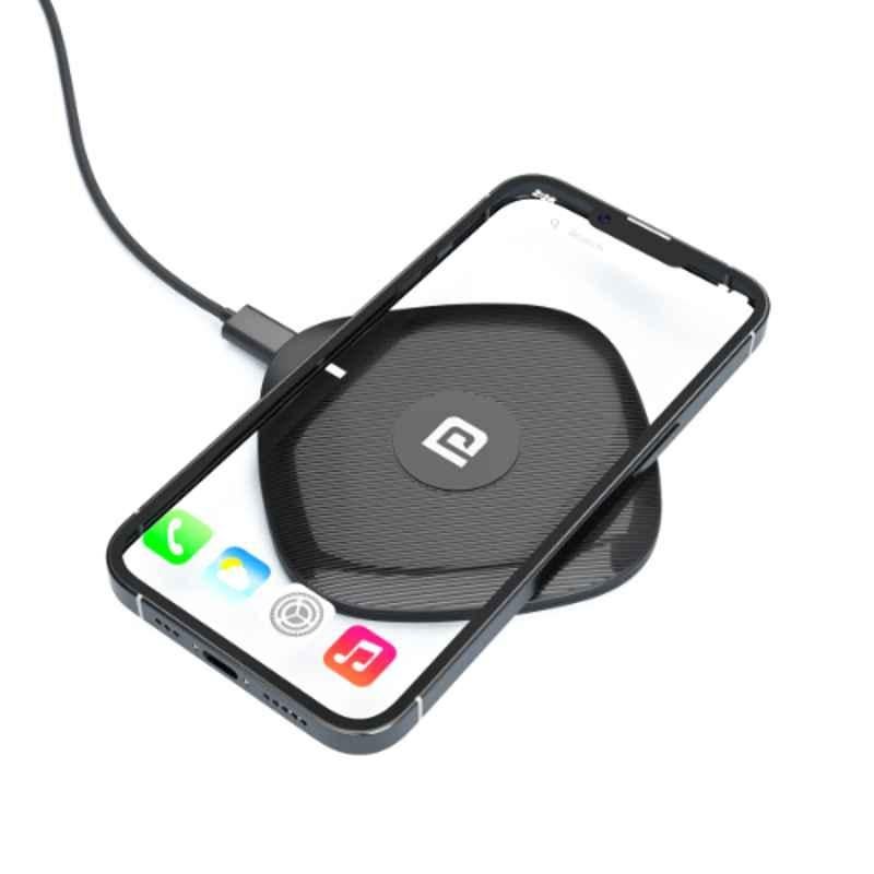 Portronics Freedom One 15W Black Wireless Charger with 1m Type C Cable, POR 1604