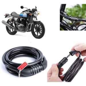 Auto Pearl PVC & Plastic Black Combination Cable Lock for Continental GT 650