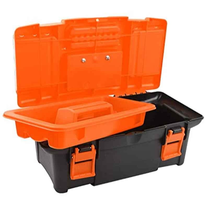 Wokin 13 inch Orange & Black Plastic Tool Box