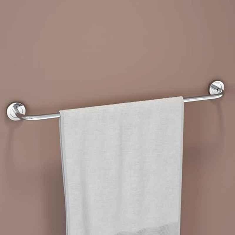 Plantex Stainless Steel Single Towel Rod/Towel Bar/Towel Holder/Towel Hanger for Bathroom/Bathroom Accessories 24 inch Chrome