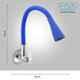 Spazio Vignette Flexo Smartbuy Flexible Blue Sink Faucet with Wall Flange & 360 deg Moveable Spout