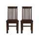 Angel Furniture 2 Pcs 39x18x18 inch Walnut Semi Glossy Finish Wood Sitting Chair Set, AC-20