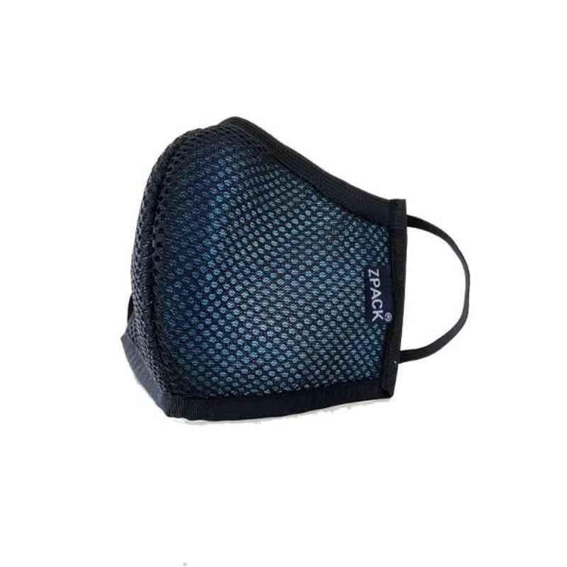 Zpack Defender Large Black 4 Layers Mesh, Spunbonded, Melt Blown & Cotton Sterilized Face Mask