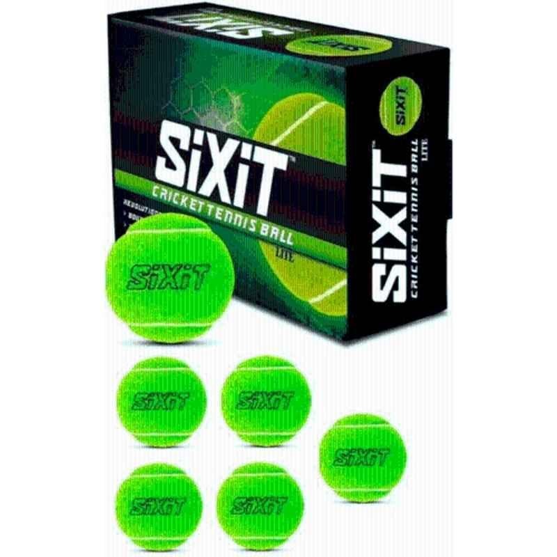 Sixit Standard Cricket Tennis Ball (Pack of 6)