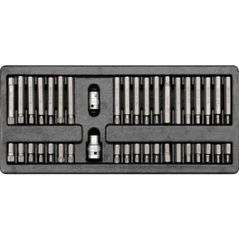 Yato 40 Pcs S2 Screwdriver Bit Set with 391x180mm Drawer Insert, YT-5538