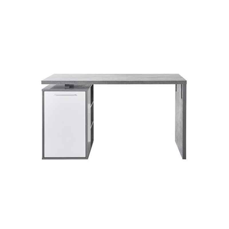 Homebox 70x140x76cm MDF White Cementino Study Desk, 162494532