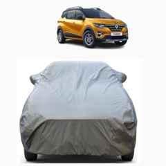Aarex Auto Polyester Grey 100% Waterproof Car Body Cover with Mirror Pocket & Bottom Elastic Triple Stitched for Renaults Triber (2015-2026) Model