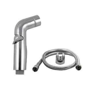 Elegant Casa Toilet ABS Health Faucet with 1m Stainless Steel Chrome Finish Hose & Wall Hook