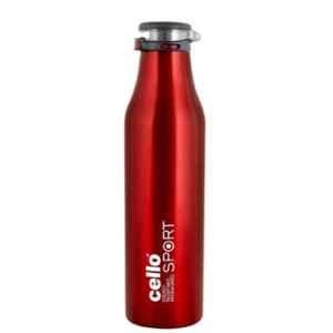 Cello Sprite 900ml Red Stainless Steel Vacuum Sports Bottle, 405CSSB0560 (Pack of 2)