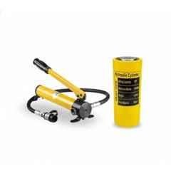 Nutronics 10 Ton 100mm Stroke Yellow Hydraulic Cylinder Jack with Hand Pump, RSC-10100180