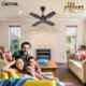 Gestor ALTROZ 55W Smoked Brown Ultra High Speed Anti Dust 4 Blade Ceiling Fan, Sweep: 600 mm