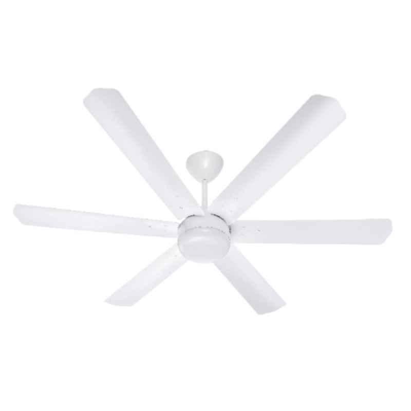 Airelec Gloria Brassica Glow 32W 300rpm 9 W LED 5 Star 6 Blade BLDC Ceiling Fan with Remote & 2 Years Warranty Sweep: 1200mm Pearl White AIRCFB2-01