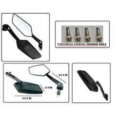 AOW Fancy Small 5 Edge Rear View Mirror for TVS Scooty Pep+ (Pack of 2)