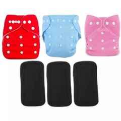 Fastgear Cotton Washable Button Strap Diaper, FG345, Size: Free Size