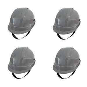 Ladwa Polymer Grey Heavy Duty Safety Helmet with Adjustable Ratchet, LSI-DHG-4, Size: Free (Pack of 4)