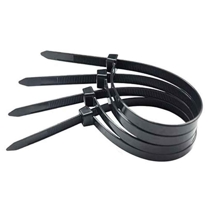 12 inch Nylon Black Zip Cable Ties (Pack of 100)