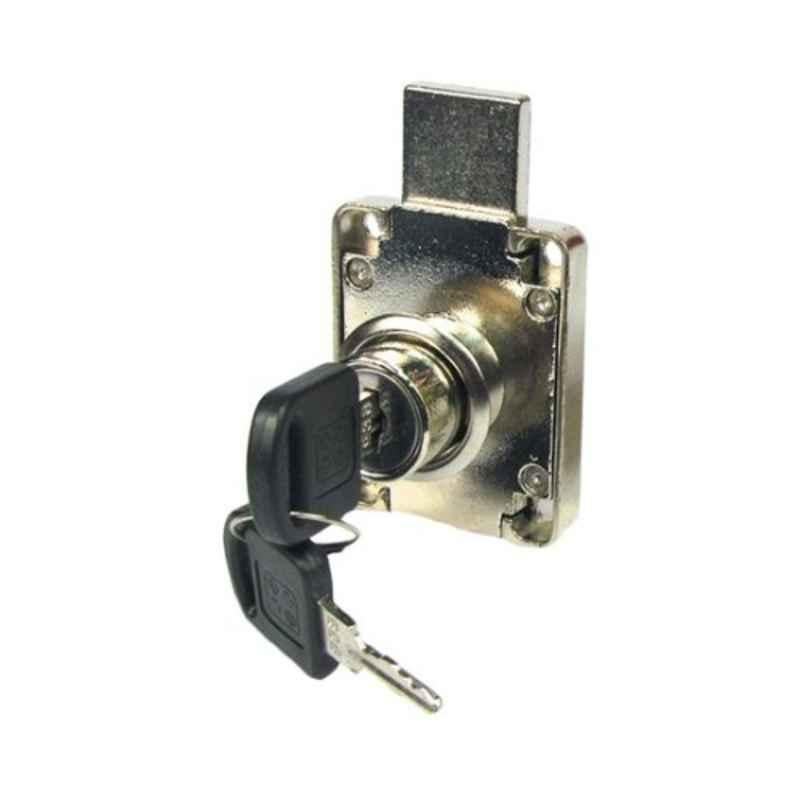 Armstrong 7x7x3cm Silver Zinc Alloy Drawer Lock & Key, 50822NDLD