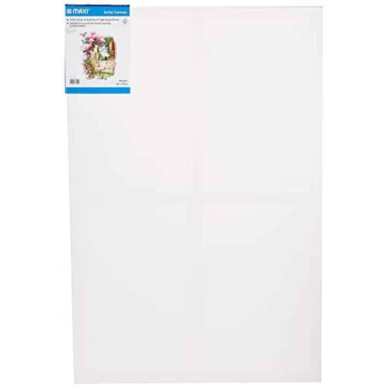 Maxi 60x90cm 380 GSM White Stretched Canvas Board