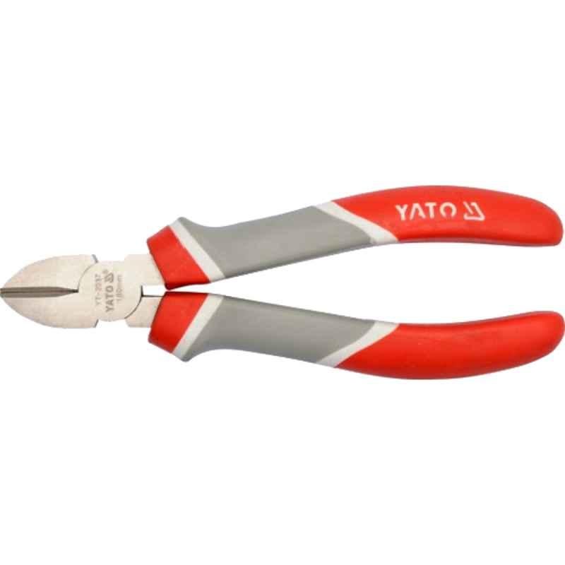 Yato 160mm Nickle Iron Finish Diagonal Side Cutting Plier, YT-2036