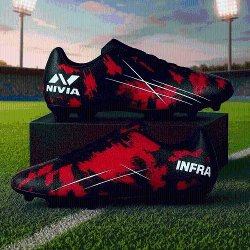 Nivia INFRA 2.0 Red Football Shoes for Men, Size: 6