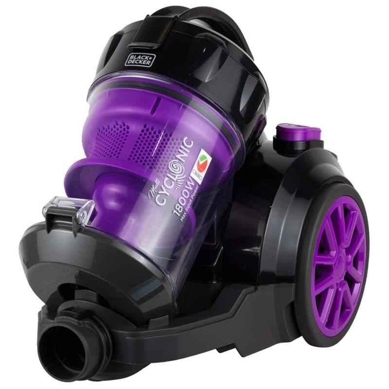 Black+Decker 1800W Bagless Purple & Black Medium Multi Cyclonic Vacuum Cleaner, VM1880