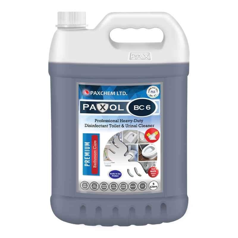 Paxol BC 6 Professional Heavy-Duty Disinfectant Toilet Bowl & Urinal Cleaner, 5L