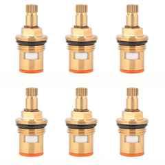 Spazio 1/2 inch Brass Quarter Turn Ceramic Disc Cartridge for Tap (Pack of 6)