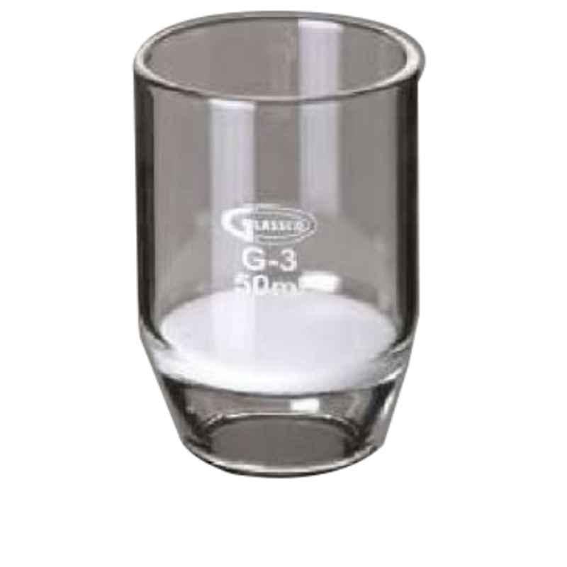 Glassco 15ml White Printing Boro 3.3 Glass Filter Crucible with Sintered Disc, 255.G04.01 (Pack of 10)