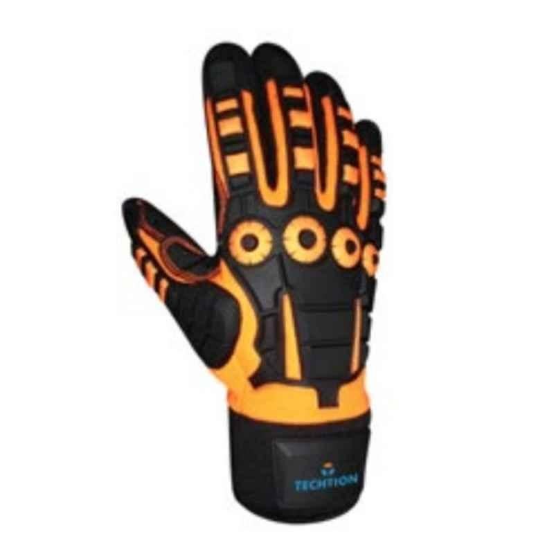 Techtion Armor Extreme HV Impactpro Cut 5 Mechanic Impact Resistance Safety Gloves, Size: XL
