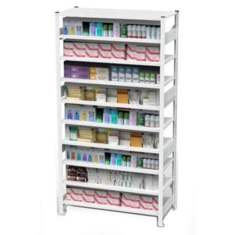 Godrej Altius Lite 1000x400x2500mm Steel Light Grey Storage Rack with 5 Layers