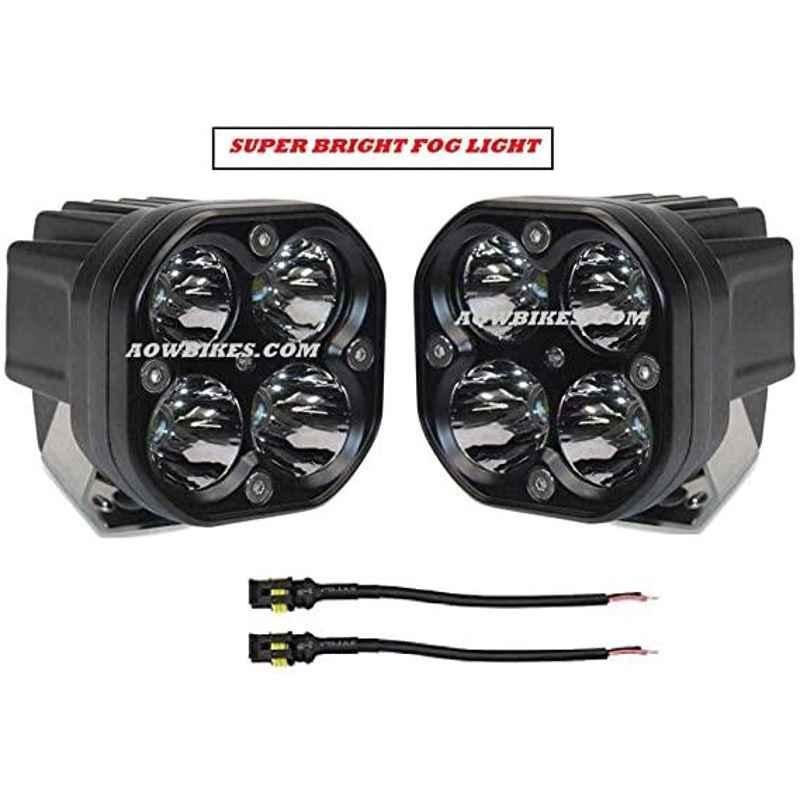 AOW 60W Heavy Super Bright 4Led Spot Flood Beam Driving Fog Lamp (60W, 2 PCS) for Daewoo Cielo