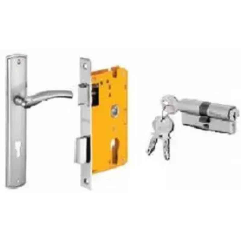 Dorset ML Series Onix 70mm Stainless Steel Door Handle Lock Set with Both Side Key Cylinder, ML ON (Pack of 2)