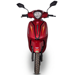 Amo Electric Bikes Feisty E1 LI 25km/hr 60V Non RTO Red Electric Scooter with 60-70 km Per Charge Range
