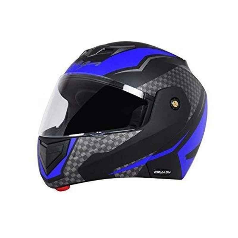 Vega Crux Black & Blue Flip Up Helmet, Size: M