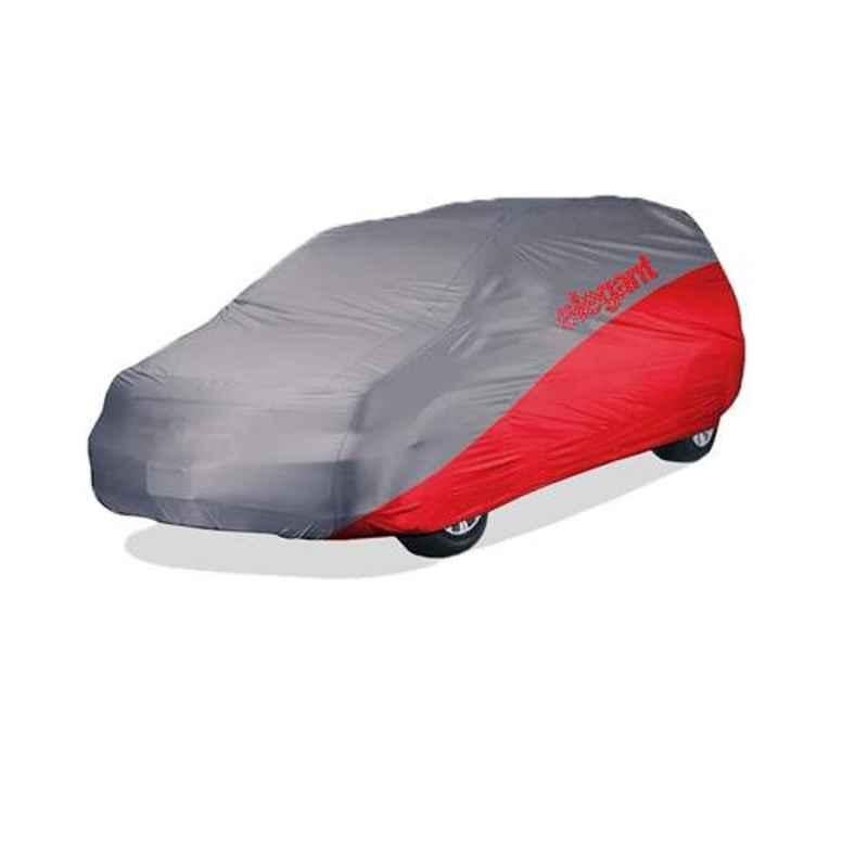Elegant Grey & Red Water Resistant Car Body Cover for Tata Safari 2021 Onwards