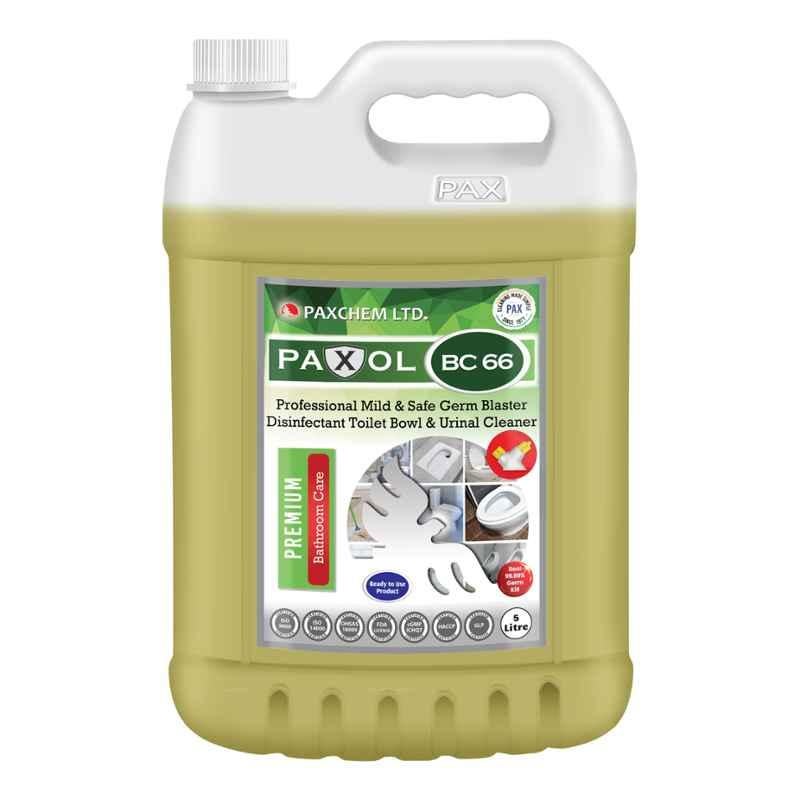 Paxol BC 66 Professional Mild & Safe Germ Blaster Disinfectant Toilet Bowl & Urinal Cleaner, 5L (Pack of 2)